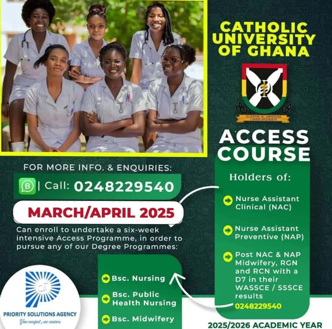 Catholic University of Ghana – Six-Week Intensive Access Programme for Nursing & Midwifery