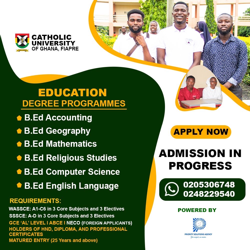 Education Degree Programmes at Catholic University of Ghana