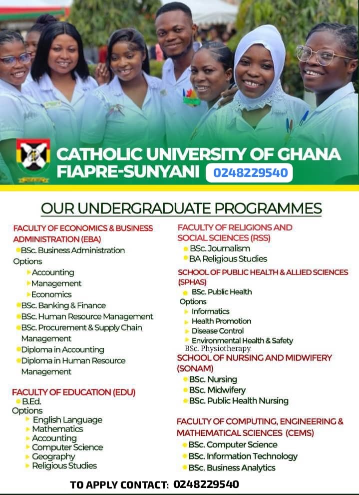 Undergraduate Programmes – Catholic University of Ghana